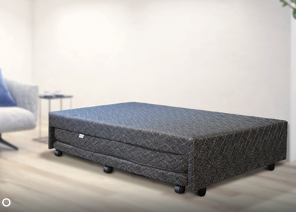 Sommier Suavestar Mod. Duplo + Carricama + Colchon 11Cm  0.90 X 190 Color Negro