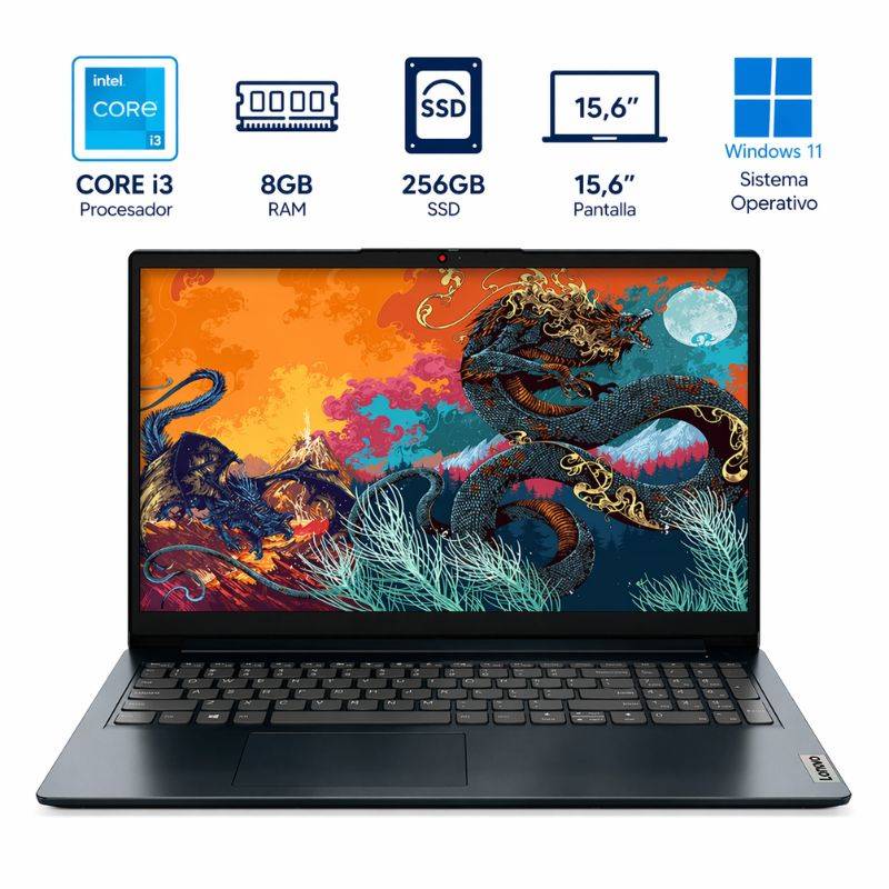 Notebook Lenovo Ideapad 1 15Iau7 Core I3 8Gb/Ssd 256Gb/Wifi/15.6 Fhd Led W11 (82Qd00Ggar) Ter