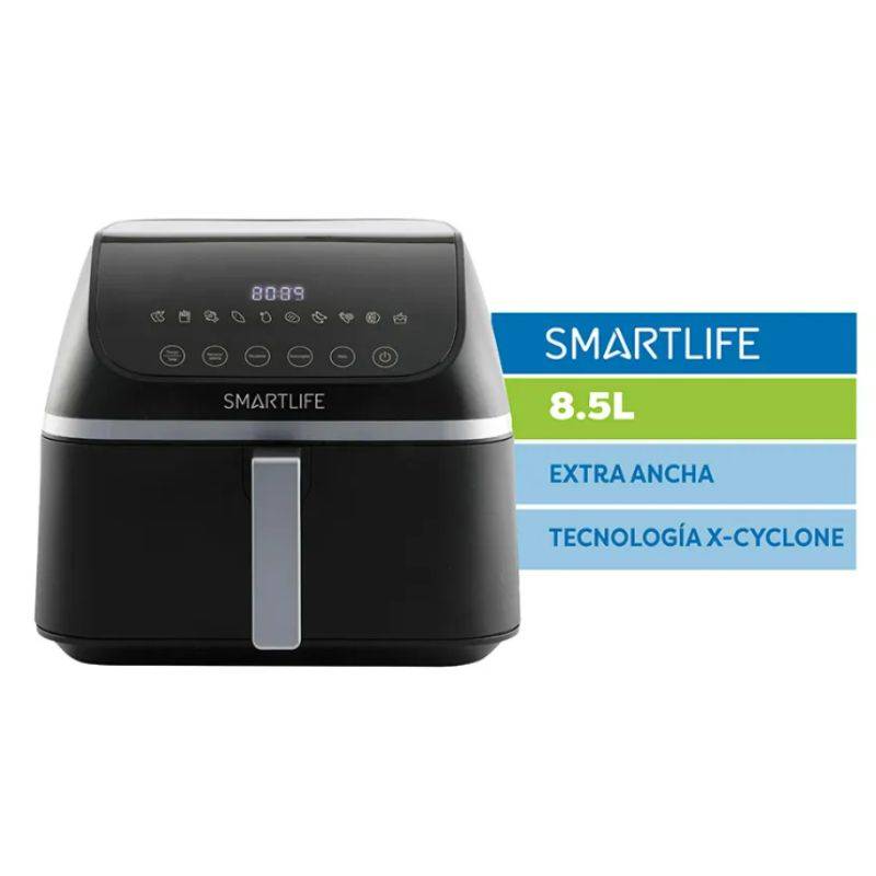 Freidora Smartlife Sl-Af0085Db S/Aceite Digital Negra 8.5 Litros Cesta 7.9L 1900/2260W