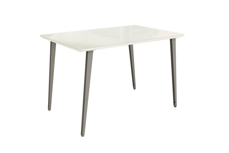Mesa Caño Kappesberg Mod. Iguacu Cod. Fca M079 Cromada + Tapa 031 Blanca C/Vidrio