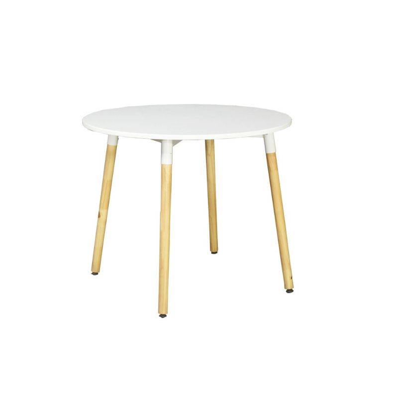 Mesa Mad Barulich  Mod. 812 Redonda De 1.00 Tapa Color Blanca