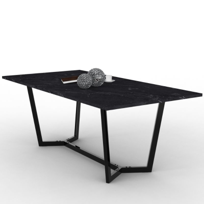 Mesa Caño Dielfe Mmt 200 2.00 X 0.76 Caño Negro Tapa Gris