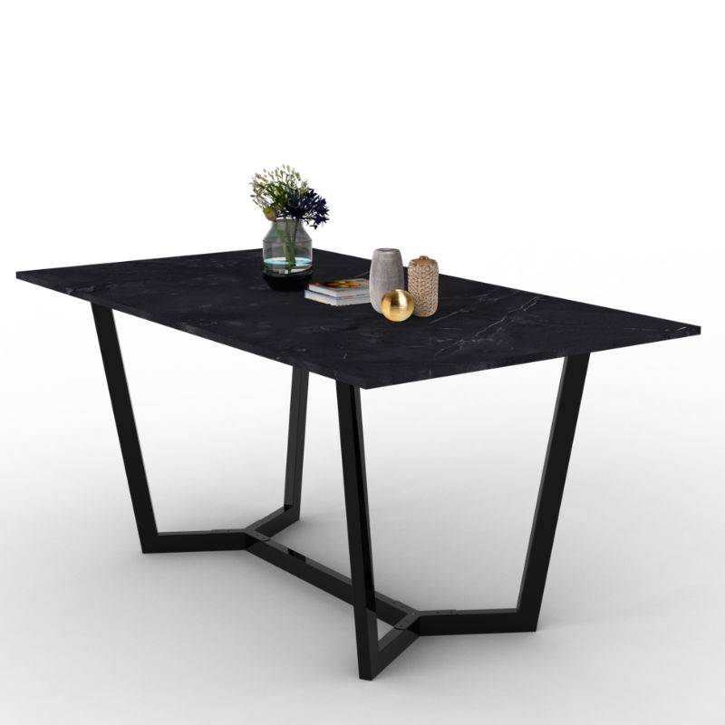 Mesa Caño Dielfe Mmt 160 1.60 X 0.76 Caño Negro Tapa Gris
