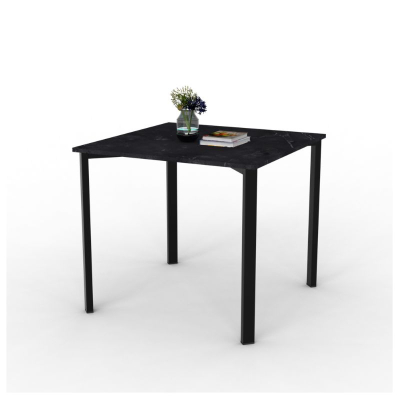 Mesa Caño Dielfe Mod. Milano 0.85 X 0.85 Caño Negro Tapa Gris