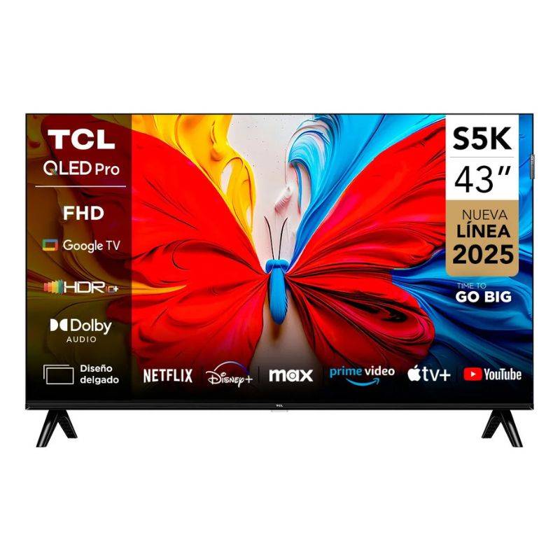 Led Tcl 43 43S5K-F Smart Qled Google Tv Full Hd Hdmi/Usb/Hdr/Bluetooth (32929)