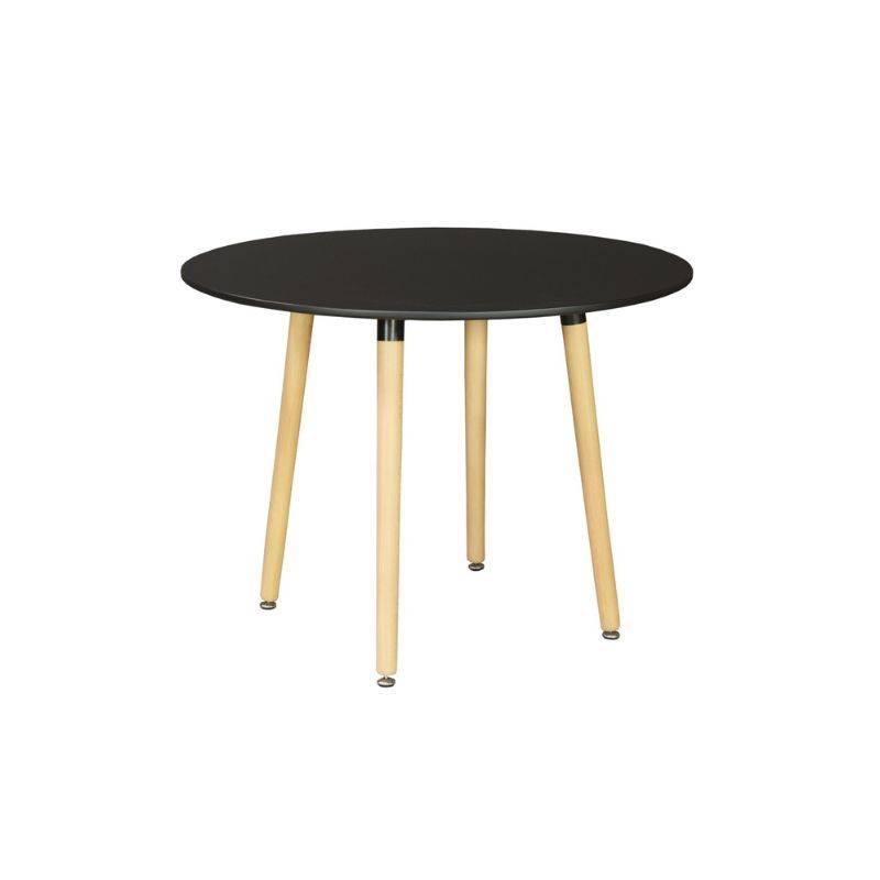 Mesa Mad Barulich  Mod. 812 Redonda De 1.00 Tapa Color Negra