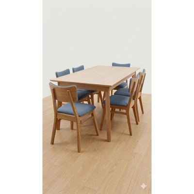 Jgo Com Mad Barulich Modelo Paraiso  Mesa 1.80 + 6 Sillas Color Arena