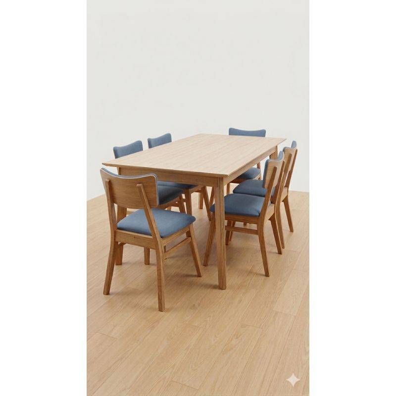 Jgo Com Mad Barulich Modelo Paraiso  Mesa 1.80 + 6 Sillas Color Arena