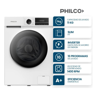 Lavarropa Philco Phlfa11C3Abn 11 Kg Blanco C/Frontal