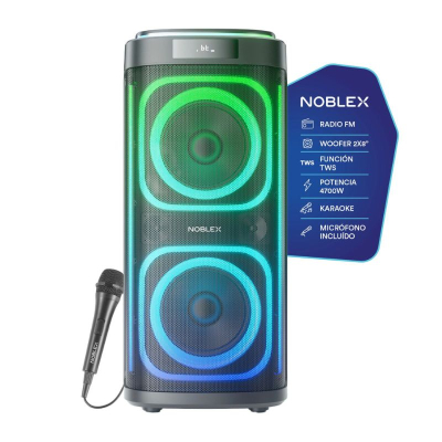 Bafle Noblex Sq208G1 4700W/Aux/Doble Woofer 8