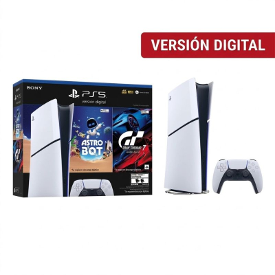 Video Juego Sony Play Station Ps5 Hw2015 (Cfi-2015B01X) Digital+Gt7+Astrobot C/Joystick Din