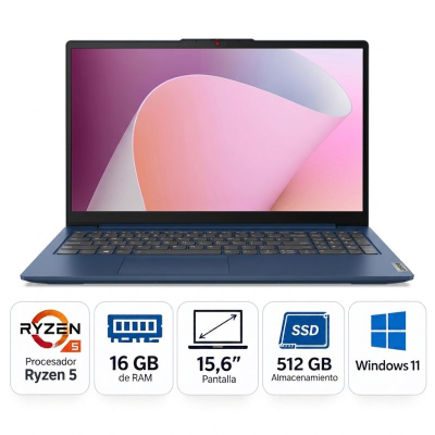 Notebook Lenovo Ideapad Slim 3 15Amn8 R5 7520U 16Gb/512 Ssd/Wifi/15.6