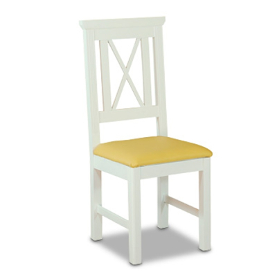 Silla Madera Oriental Cruz Alta Lustre Blanco